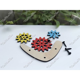 Phụ kiện busy board | Bánh răng gỗ xoay tròn