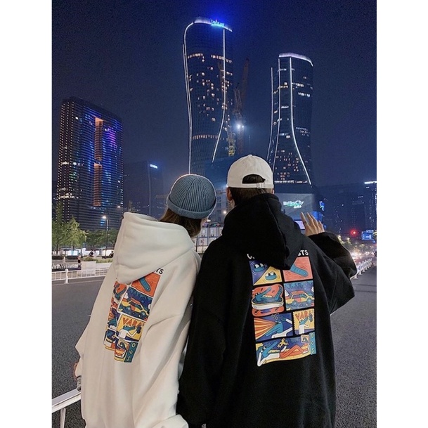 ÁO NỈ ĐÔI NAM NỮ HAI MÀU TRẮNG VÀ ĐEN HÌNH IN CHẮC CHẮN (hàng có sẵn) | BigBuy360 - bigbuy360.vn