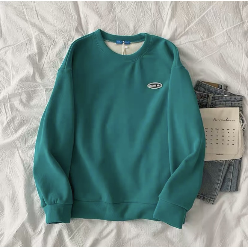 SWEATER logo CHERRY AKA lót nỉ bông đơn sắc basic | BigBuy360 - bigbuy360.vn