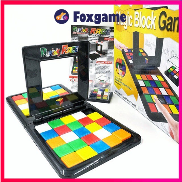 Đồ Chơi Trí Tuệ Rubik's Race - Magic Block Game Board Game Đối Kháng 2 người cực hấp dẫn, luyện phản xạ rubik race