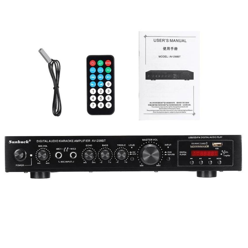 Âmly bluetooth, amly bluetooth karaoke Sunbuck 298BT công suất cực lớn chơi nhạc cực hay,BẢO HÀNH UY TÍN