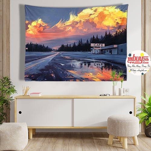 [MẪU MỚI - SẴN] Vải Treo Tường Trang Trí, vải siêu dày, họa tiết cửa sổ tạo không gian mở cho phòng ngủ | BigBuy360 - bigbuy360.vn