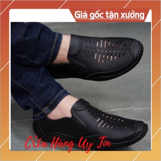 Giày nam lười đục lỗ thoáng khí