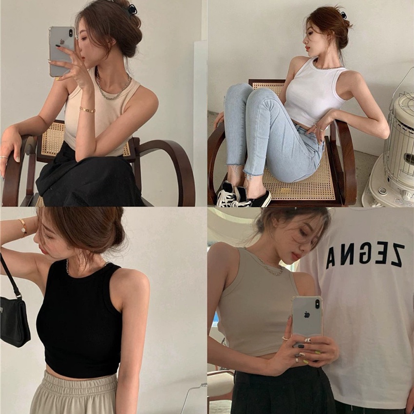 Áo ba lỗ croptop chất thun tăm co giãn 4 chiều ôm form siêu xinh Havana FA08