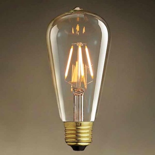 Bóng đèn trang trí edison st64 4w màu vàng, xanh lá, xanh dương đui e27