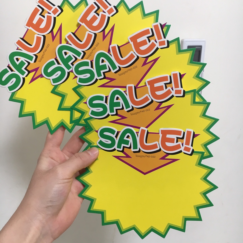 Giấy in hình trang trí shop thời trang, văn phòng phẩm, cửa hàng tiện ích