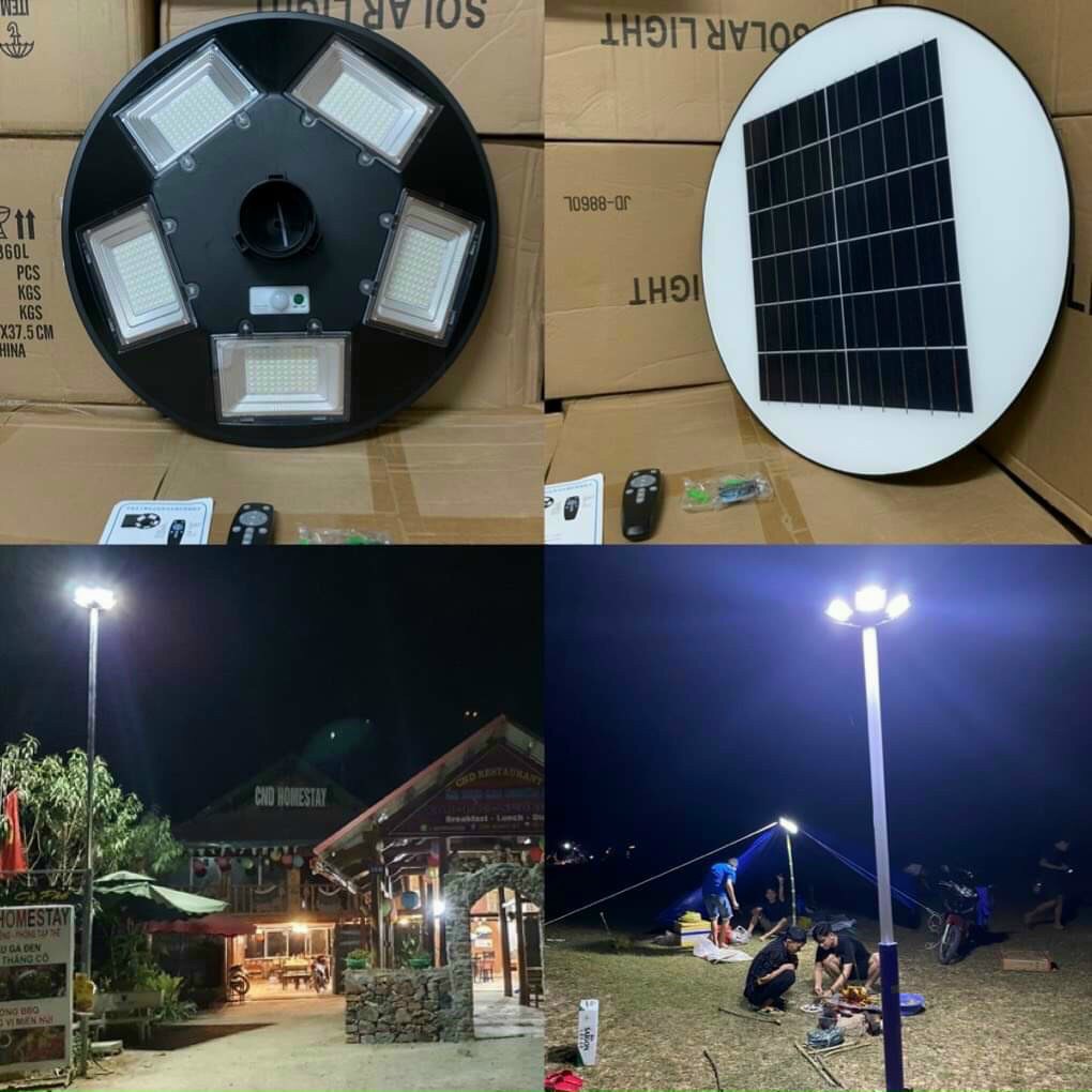 Đèn Năng Lượng Mặt Trời UFO 500W, 1000W, Đèn Đĩa Bay Sân Vườn, đèn chiếu sáng Công Viên, BH 3 năm