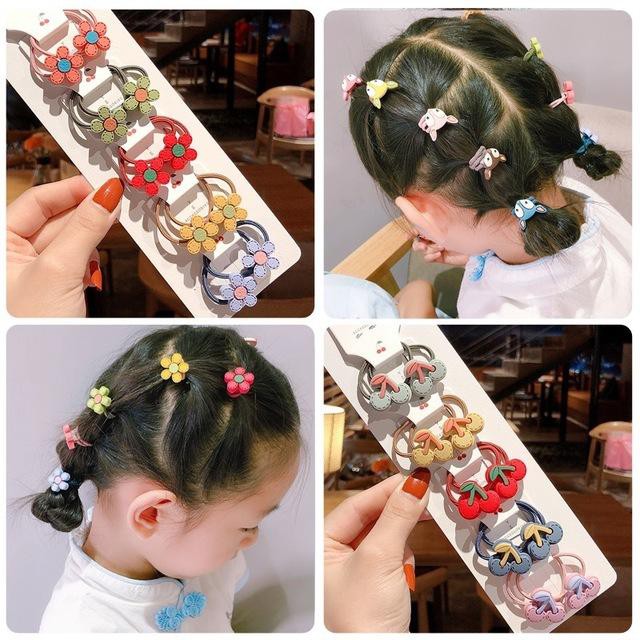 Set 10 Dây Buộc Tóc Cute cho Mẹ và Bé Yêu