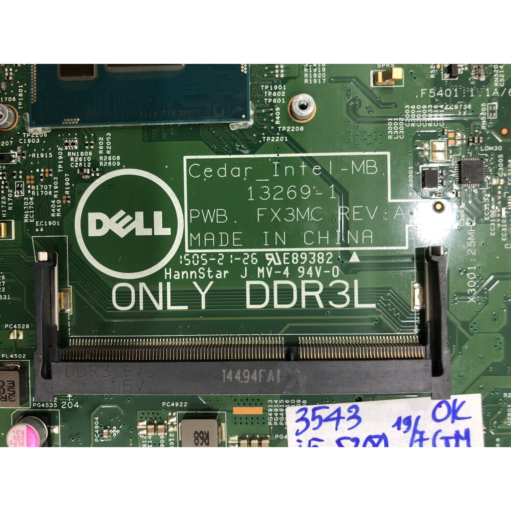 [ SIÊU HOT] Main Laptop Dell Inspiron 15 3543 (Intel® Core i5-5200U) / 13269-1