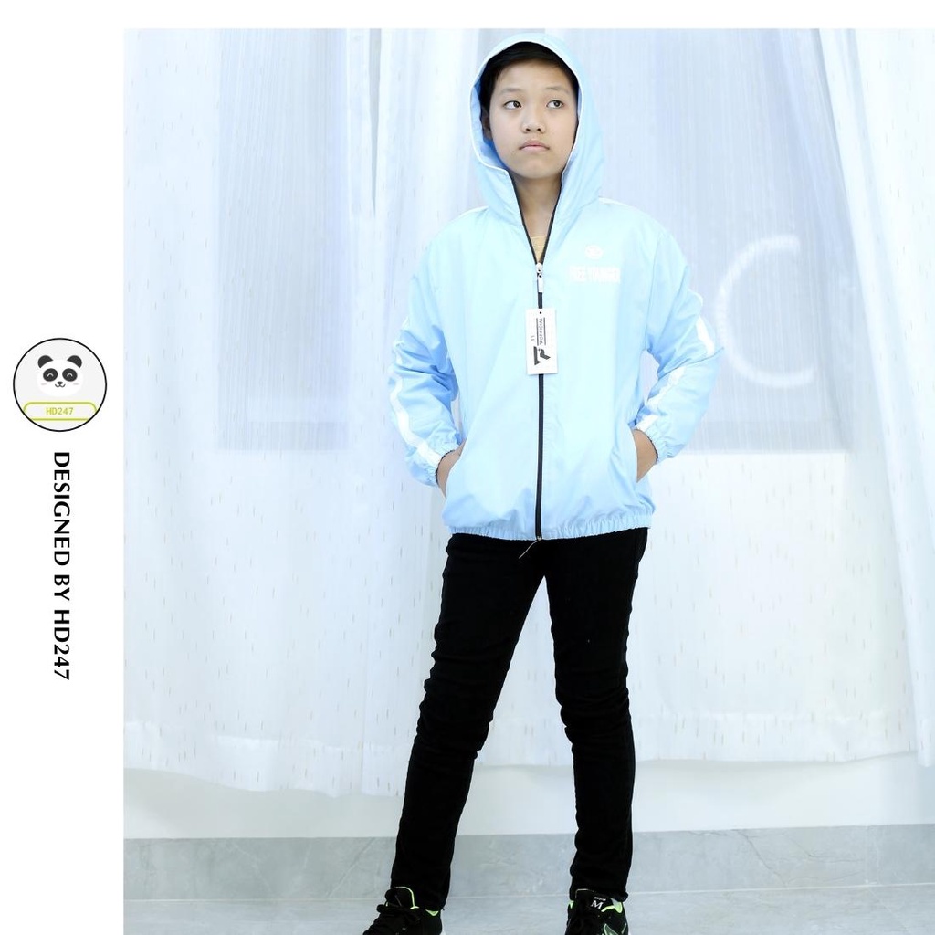 Áo khoác bé trai bé gái size đại 14 42kg 0316 XANH