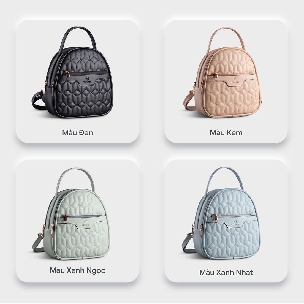 Balo nữ mini chần bông họa tiết trang trí YUUMY YBA60