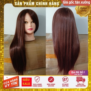 Đầu canh 80% tóc thật chịu nhiệt độ cao, học sấy, uốn giả tạo kiểu tốt