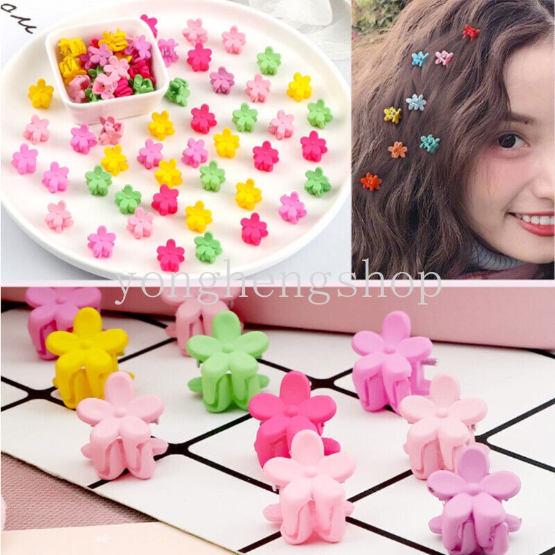Set 20 Kẹp Tóc Hình Hoa / Ngôi Sao / Vương Miện Màu Sắc Ngọt Ngào Dễ Thương Cho Bé Gái