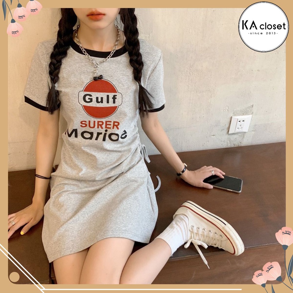 Váy Mari chất bo cotton dày, mềm co dãn tốt, rút hông, tôn dáng HOT