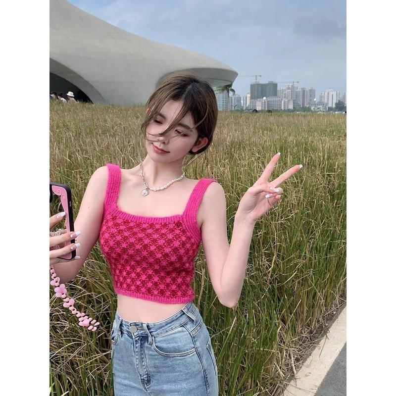 Áo hai dây dáng ôm gợi cảm theo phong cách Hàn Quốc dành cho nữ