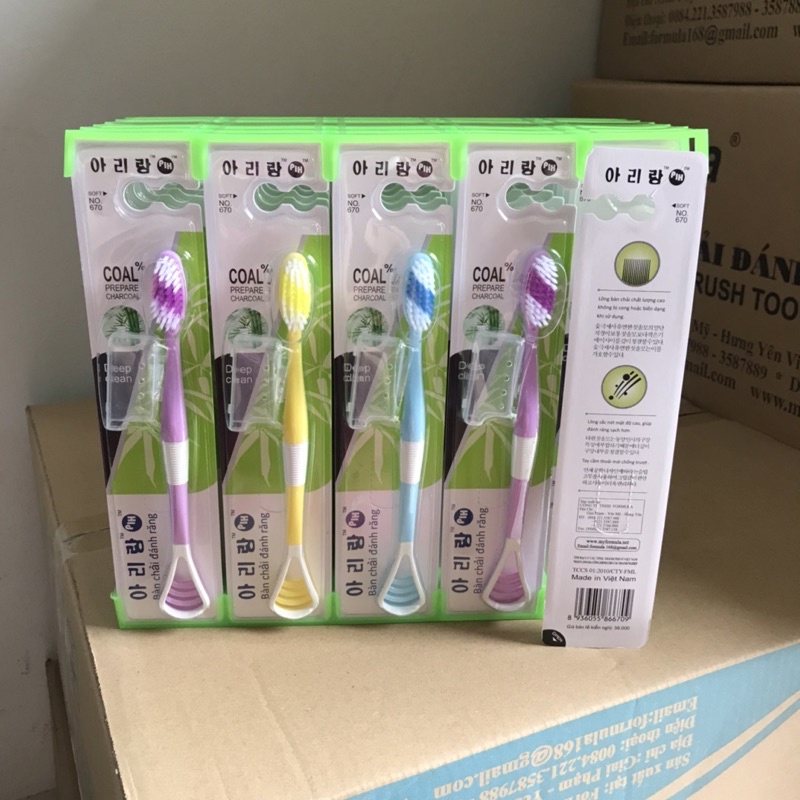 Bàn chải đánh răng,Mã 670C,1 hộp gồm 30 chiếc,lông bàn chải mềm,Nguyettt12345