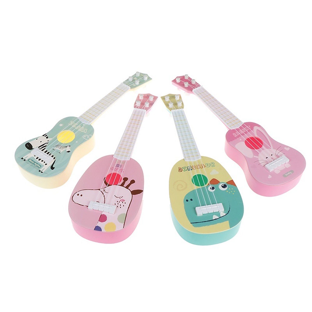 1 Đồ Chơi Đàn Ukulele Mini Họa Tiết Hoạt Hình Cho Bé
