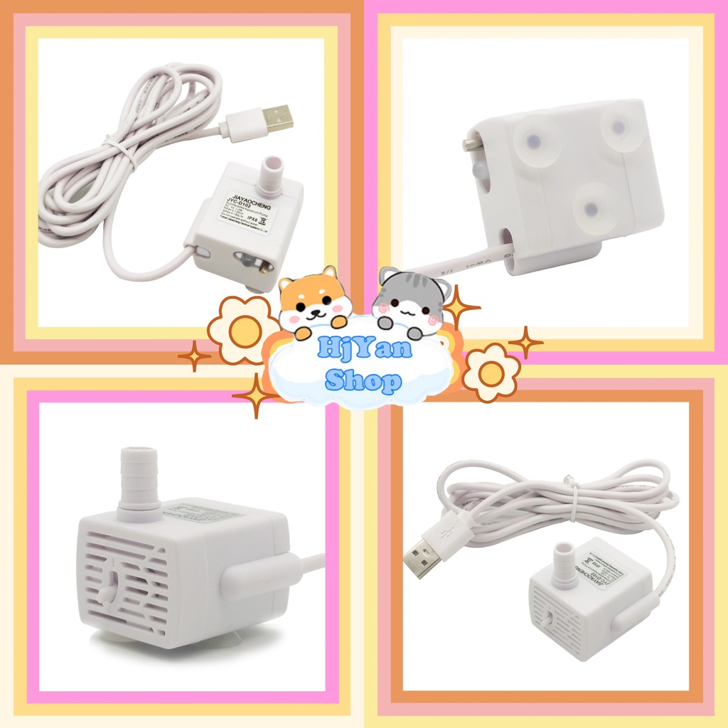 Bơm thay thế chuyên dụng cho máy uống nước tự động lọc nước cho chó mèo thú cưng đèn LED + tự ngắt điện khi thiếu nước