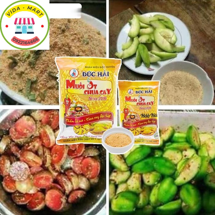 [ CHUẨN LOẠI NGON ] Muối Hảo Hảo, Muối Chấm Hoa quả - Hương Vị Tuổi Thơ - Chính Hãng Đức Hải 500gr (1000971)