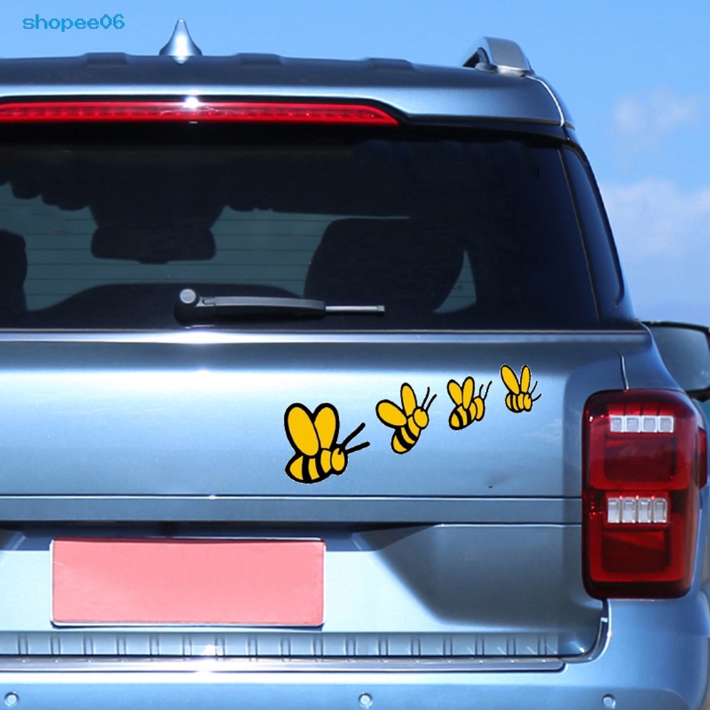 Miếng dán trang trí xe hơi hình chú ong sáng tạo