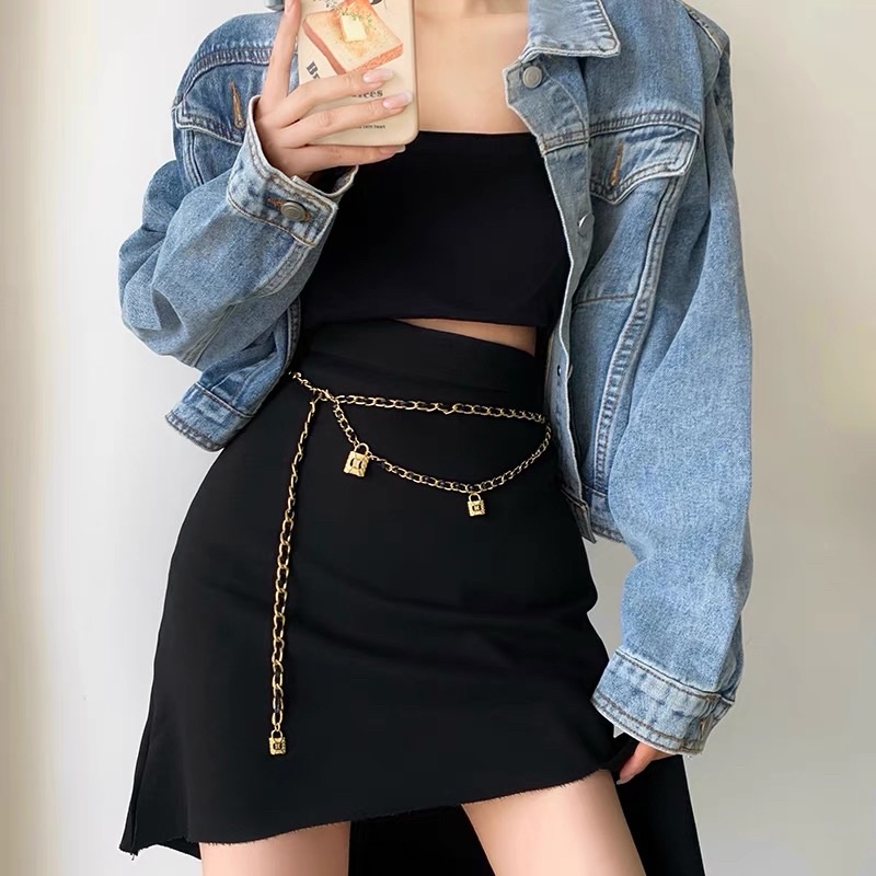 Đai xích khoá 2 tầng. belt xích khoá cá tinh trẻ chung