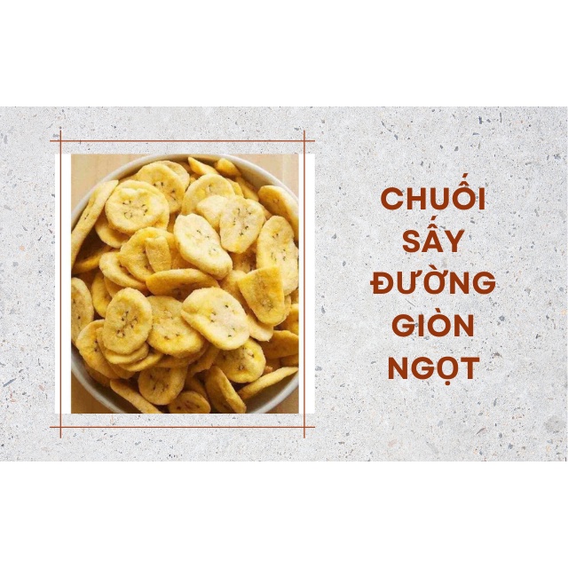 500G Chuối Sấy Giòn | Túi Zip 500gram