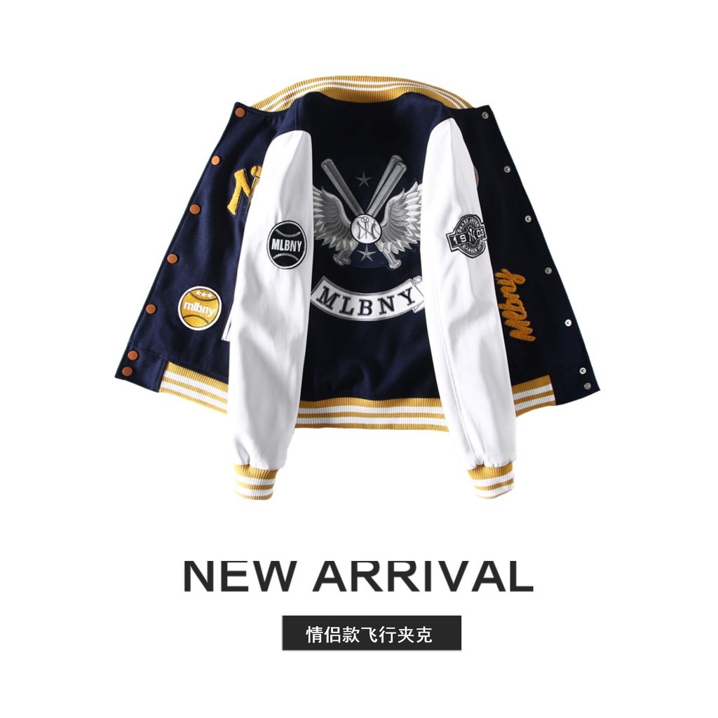 [ẢNH THẬT] ÁO BOMBER MLB NY [FULL BOX BILL]  MÀU VÀNG | BigBuy360 - bigbuy360.vn