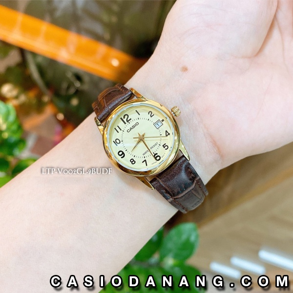 Đồng hồ nữ dây da Casio chính hãng Anh Khuê LTP-V002GL-9BUDF (25mm)