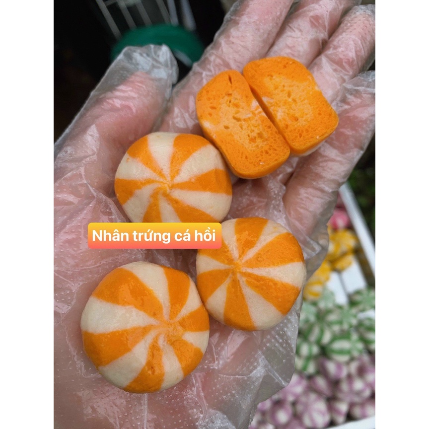 viên thả lẩu bánh bao nhân trứng PHUMARK gói 500g (màu cam) _ THỰC PHẨM NƯƠNG FOOD