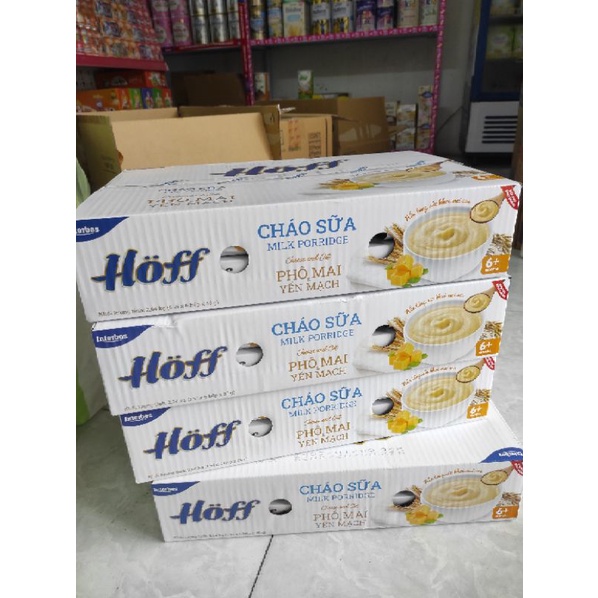 Cháo sữa Phô mai Yến Mạch Hoff Lốc 6 hộp x 55g