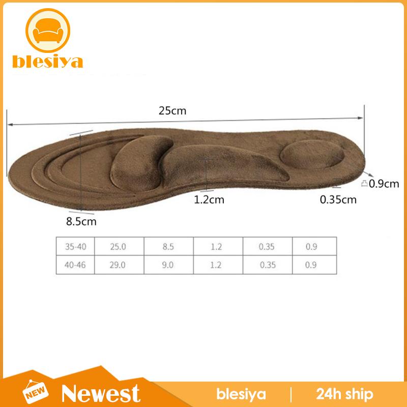 Cặp Đệm Lót Giày 4D Bằng Xốp Mềm Giúp Giảm Đau Tiện Dụng