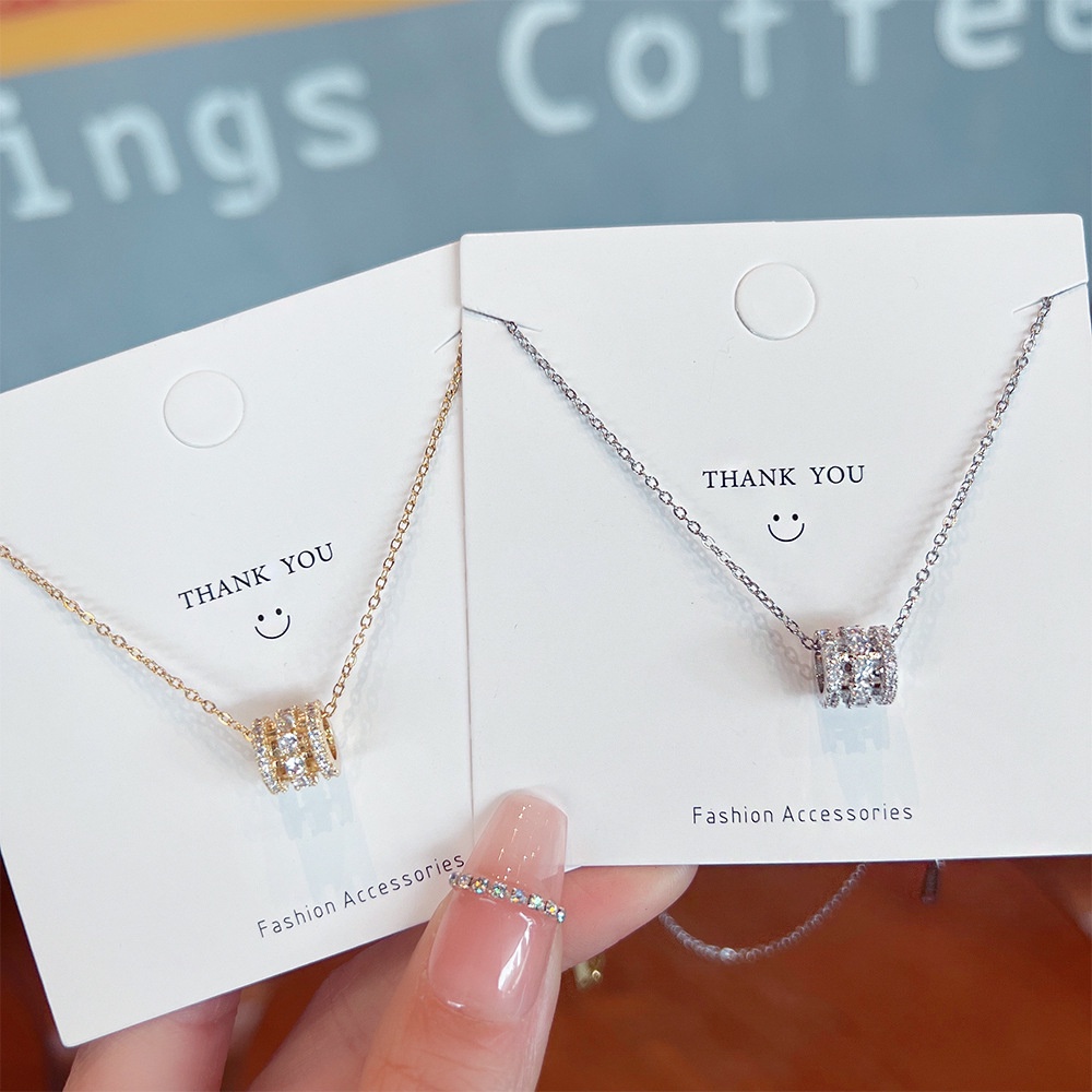 Dây Chuyền Thép Titan Đính Đá Zircon Đơn Giản Thời Trang