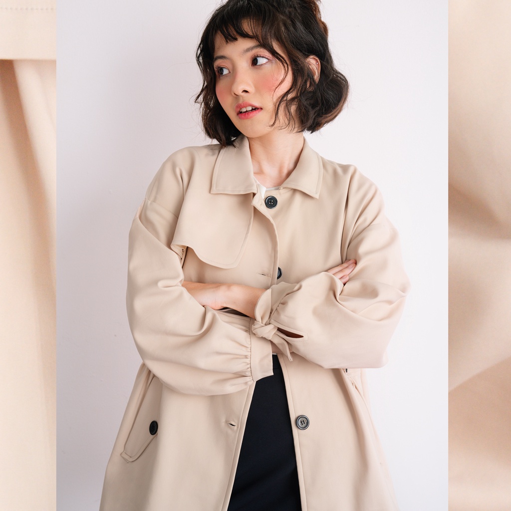 BLEUBIRD Áo khoác kaki Aubrey Trenchcoat