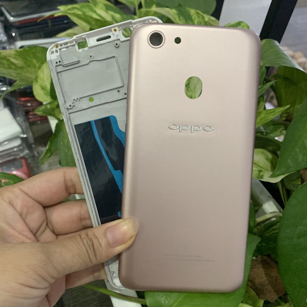 bộ vỏ F5 oppo (gồm sương,lưng,nút tăng giảm và kính cam) vỏ mới zin đẹp