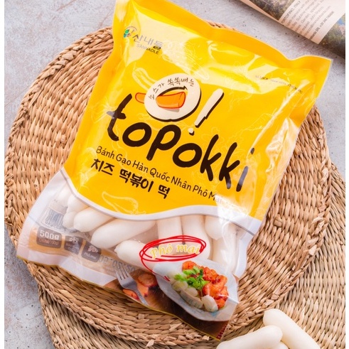 0,5 KG Bánh gạo TOKBOKKI Nhân Phô Mai Hàn Quốc