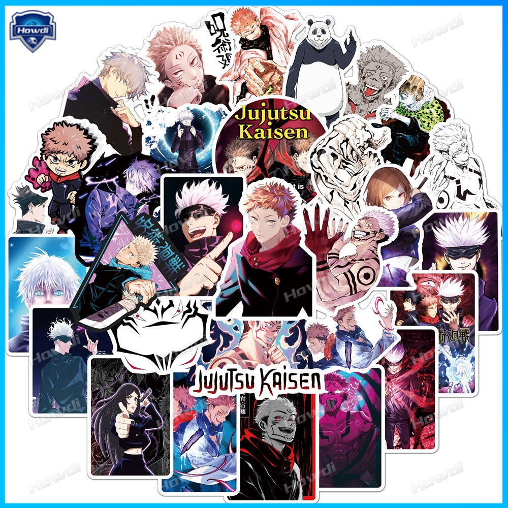 Miếng Dán Hình Anime Jujutsu Kaisen Chống Thấm Nước Trang Trí Mũ Bảo Hiểm / Xe Hơi