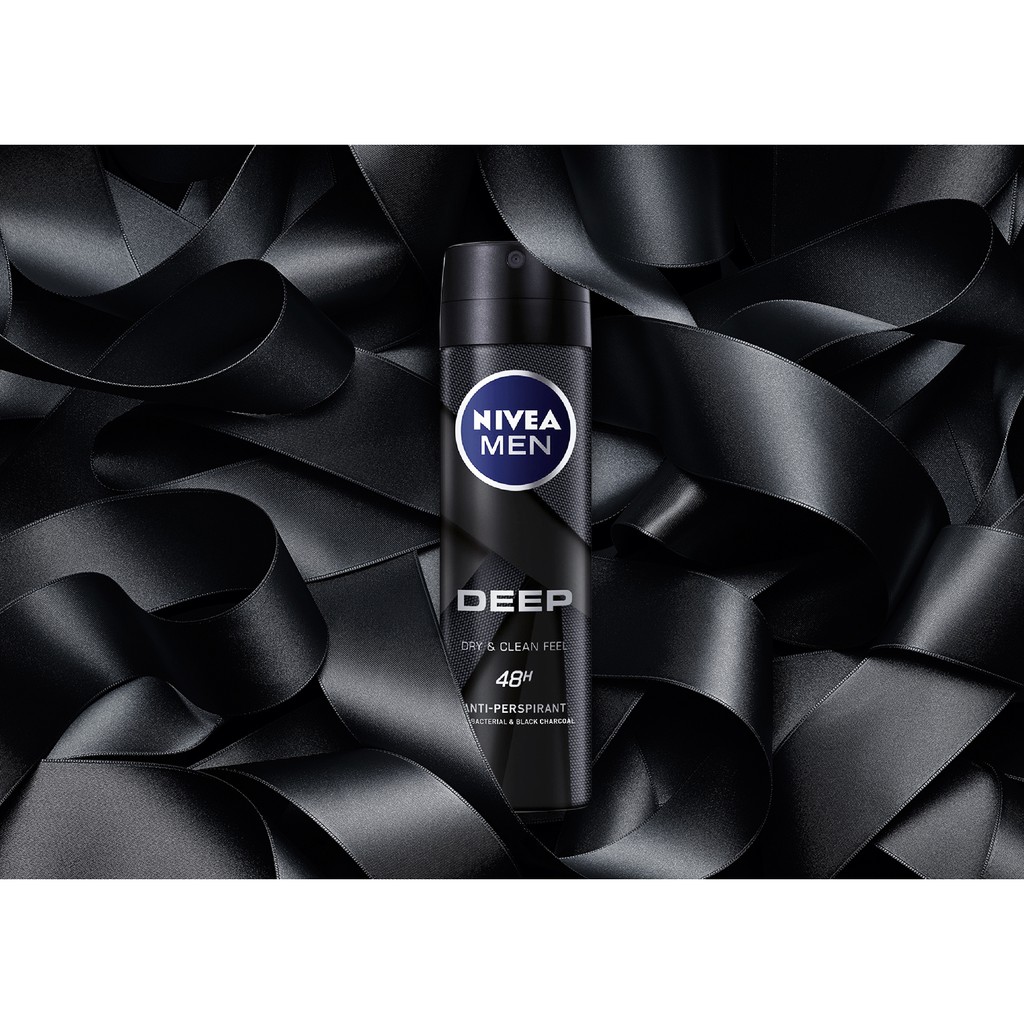 Xịt Ngăn Mùi Nam Than Đen Hoạt Tính Nivea 150ml