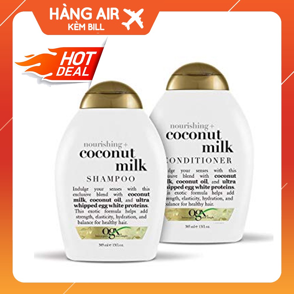 DẦU GỘI / DẦU XẢ DƯỠNG TÓC HƯƠNG SỮA DỪA OGX NOURISHING COCONUT MILK