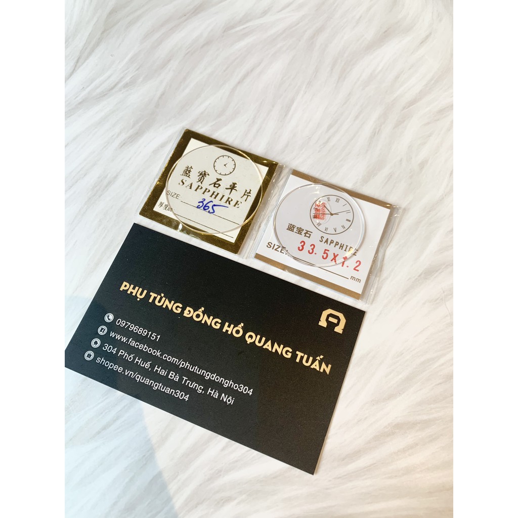 Mặt kính Sapphire nguyên khối cho đồng hồ đeo tay các size