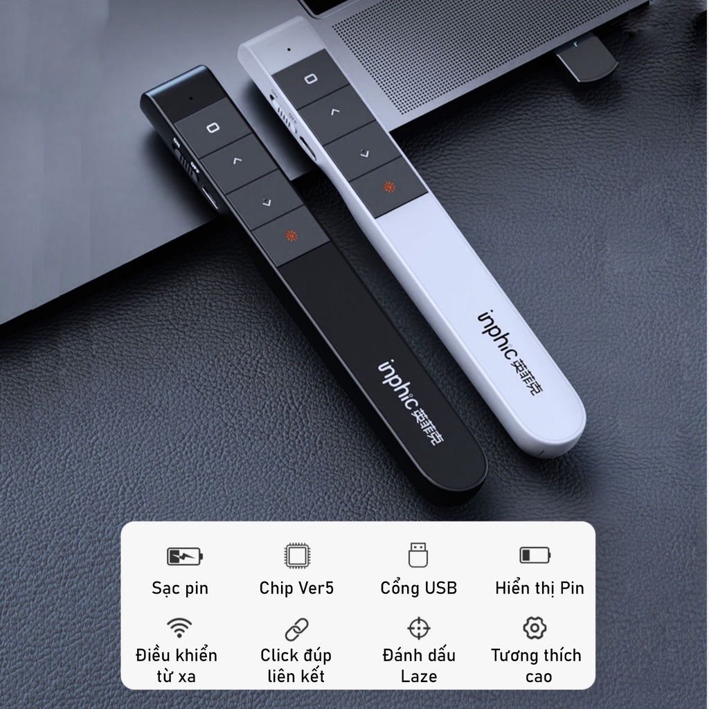 Bút Trình Chiếu Powerpoint Không Dây - L1P Bút Thuyết Trình Lazer Chiếu Slide Có Thể Điều khiển 2 Màn Hình.Rare store