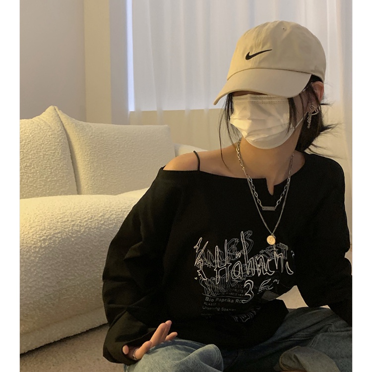 Áo thun nữ tay dài in hình thời trang trẻ trung