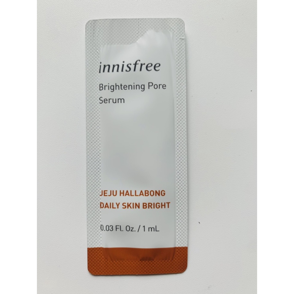 Combo 10 gói tinh chất dưỡng trắng se khít lỗ chân lông Innisfree Brightening Pore Serum 1ml