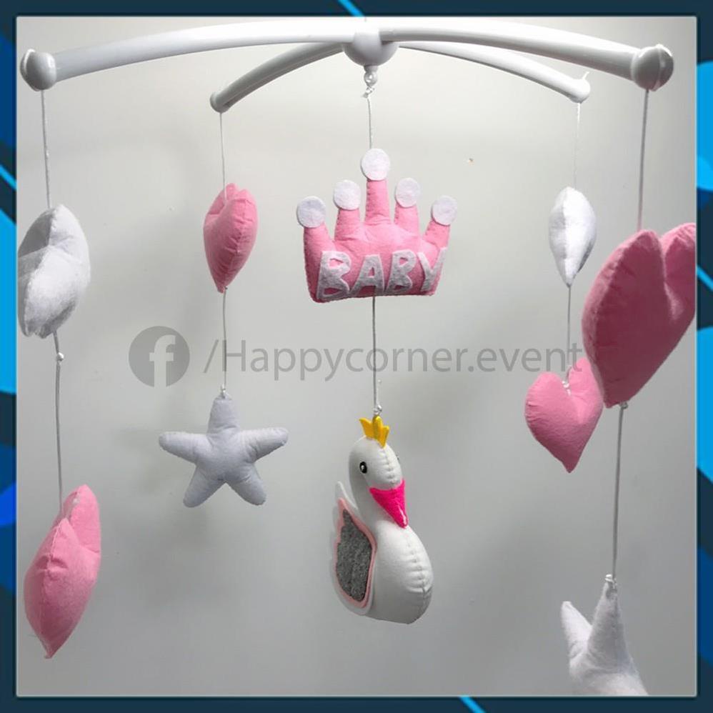 Bộ treo nôi Handmade hình Thiên nga phiên bản mới-Happy Corner