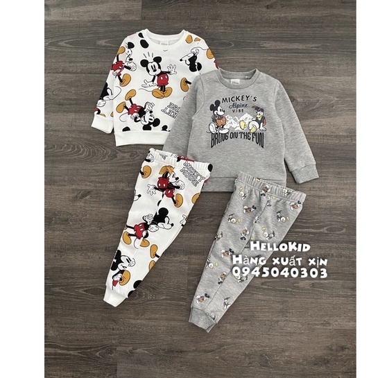 Bộ nỉ Mickey Delta nhiều hình