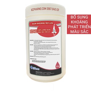 Khoáng núi lửa ACPharno 500gr - Tăng màu sắc cho cá koi, cá vàng, cá cảnh - cá sung ham ăn - cấp khoáng chất High active