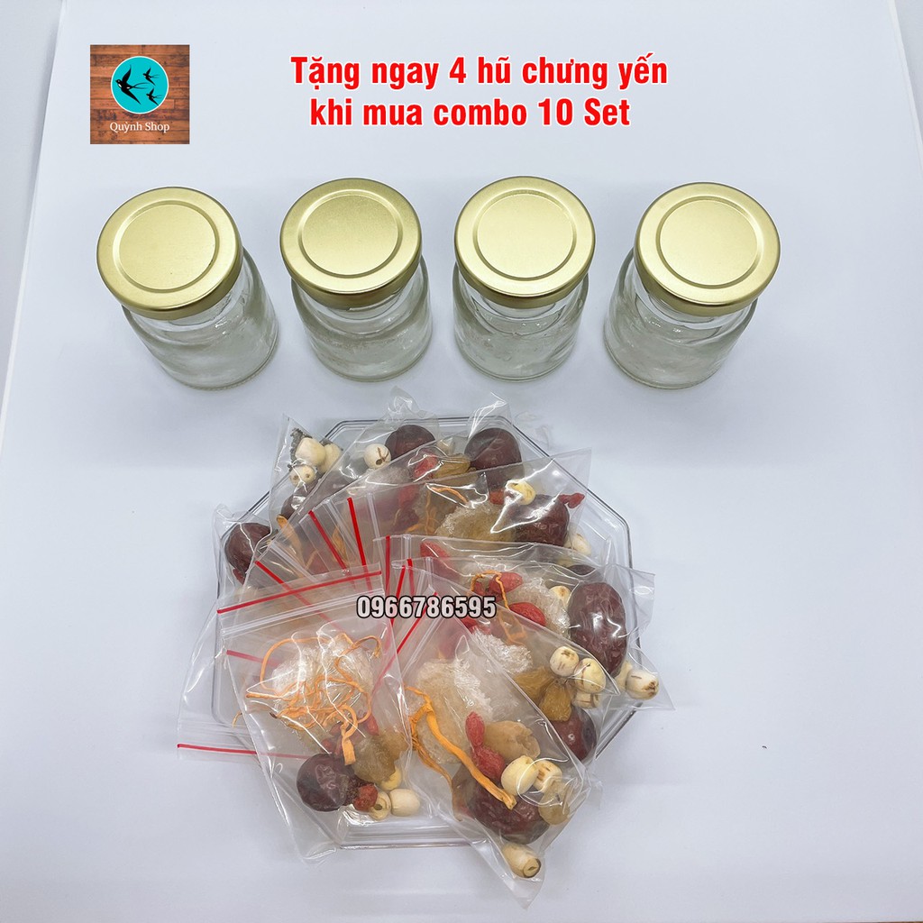 Set yến sào baby chia sẵn mini kèm nguyên liệu như hình và đường phèn đi kèm hướng dẫn chưng tại nhà | BigBuy360 - bigbuy360.vn