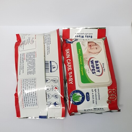 Khăn giấy ướt không mùi Baby Wipes mềm mịn cho bé 1 gói 50 tờ lau sạch dưỡng da tiện dụng
