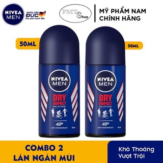 Combo 2 Lăn Ngăn Mùi Nam NIVEA MEN Dry Impact Khô Thoáng 50ml x 2 thumbnail