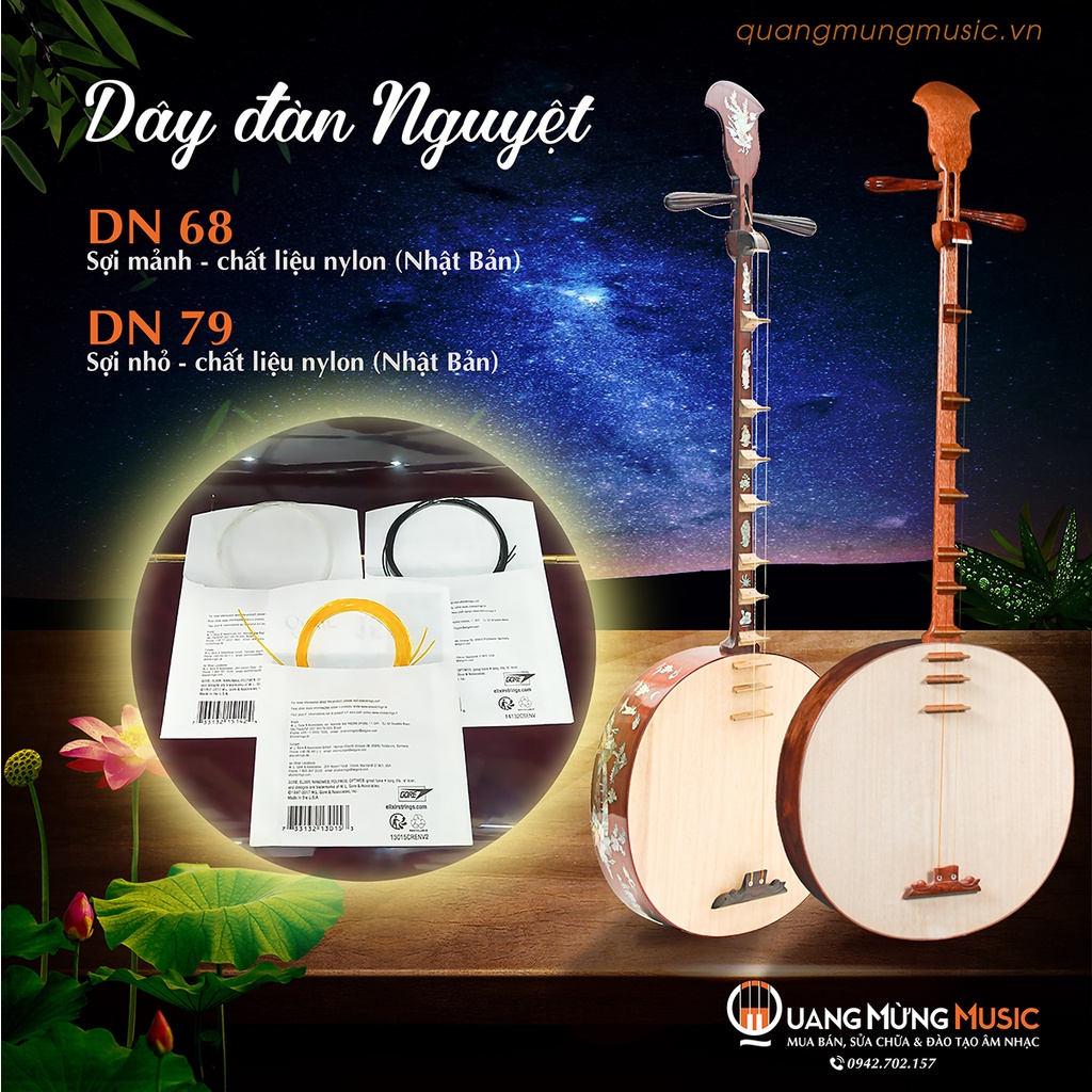 Bộ Dây đàn Nguyệt - Dây Đàn Kìm ( Kim - Thổ )