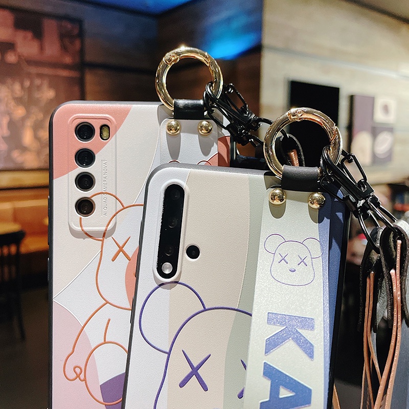 Ốp Điện Thoại Họa Tiết Kaws Có Dây Đeo Cho Samsung Galaxy Note 8 9 10 20 S22 S21 Plus pro ultra lite